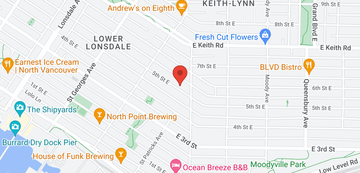 map of 362 - 364 E 5TH STREET